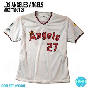 LA Angels #27 Mike Trout Adult XL Jersey #27 MVP White 0059 Kloanz Stadium gear